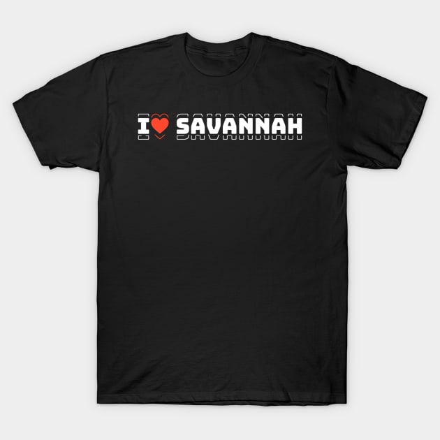 I Love Savannah T-Shirt by NyskaTiden